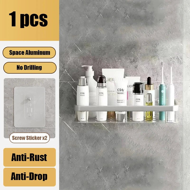 Bathroom Shelf Aluminum Alloy Shampoo Rack Kitchen Storage Organizer - Comfeasyproduct_vendorS84526750f16947ffb36eecb8820ea059D