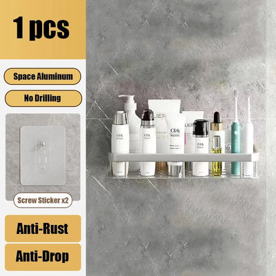 Bathroom Shelf Aluminum Alloy Shampoo Rack Kitchen Storage Organizer - Comfeasyproduct_vendorS84526750f16947ffb36eecb8820ea059D