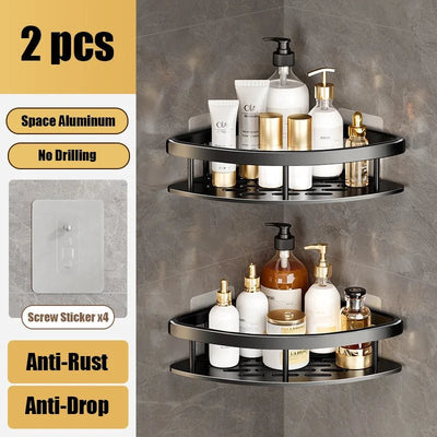 Bathroom Shelf Aluminum Alloy Shampoo Rack Kitchen Storage Organizer - Comfeasyproduct_vendorSa106bd33b25647f7a1d3db4e4b654d1d0