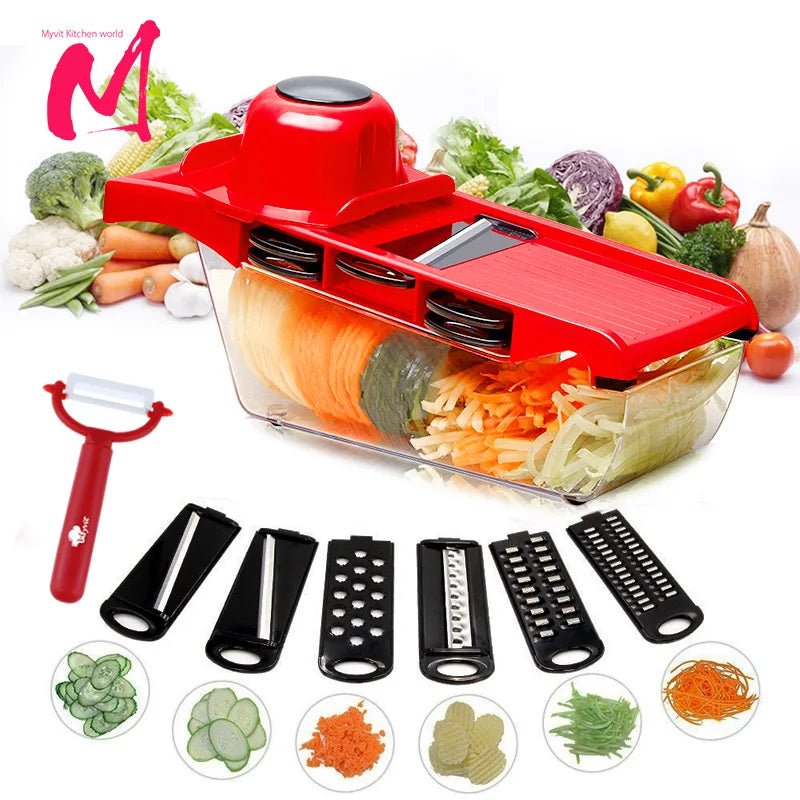 Myvit Vegetable Cutter with Steel Blade Slicer Potato Peeler Carrot Cheese Grater vegetable slicer Kitchen Accessories - ComfeasyComfeasyoriginal_value#
